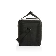 Vue Sac isotherme avec panneau solaire 5W en rPET AWARE™ Pedro de couleur noir| Krokrodeal
