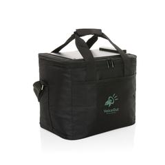 Vue Sac isotherme avec panneau solaire 5W en rPET AWARE™ Pedro de couleur noir| Krokrodeal