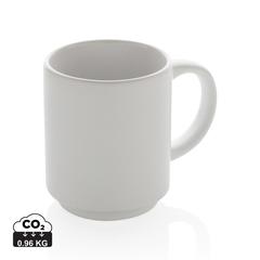 Vue Mug en céramique empilable de couleur blanc| Krokrodeal