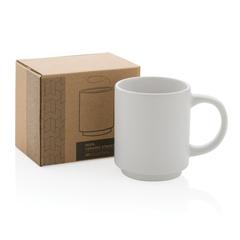 Vue Mug en céramique empilable de couleur blanc| Krokrodeal