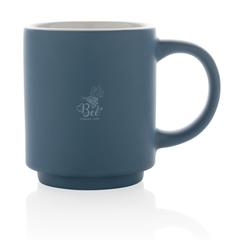 Vue Mug en céramique empilable de couleur bleu| Krokrodeal