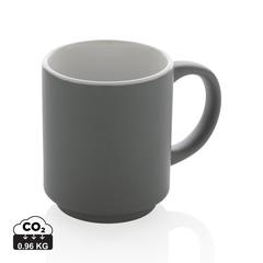 Vue Mug en céramique empilable de couleur gris| Krokrodeal