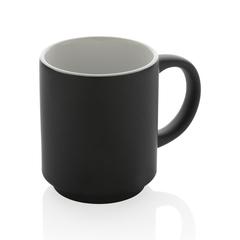 Vue Mug en céramique empilable de couleur noir| Krokrodeal