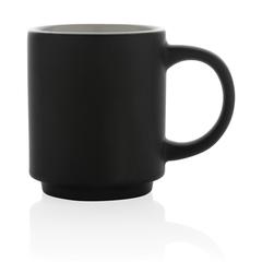 Vue Mug en céramique empilable de couleur noir| Krokrodeal