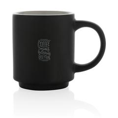 Vue Mug en céramique empilable de couleur noir| Krokrodeal