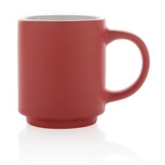 Vue Mug en céramique empilable de couleur rouge| Krokrodeal