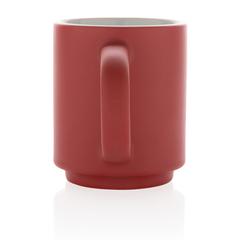 Vue Mug en céramique empilable de couleur rouge| Krokrodeal