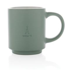 Vue Mug en céramique empilable de couleur vert| Krokrodeal