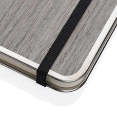 Vue Carnet A5 couverture imprimé bois Treeline de couleur gris| Krokrodeal