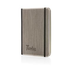 Vue Carnet A5 couverture imprimé bois Treeline de couleur gris| Krokrodeal