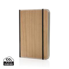 Vue Carnet A5 couverture imprimé bois Treeline de couleur marron| Krokrodeal