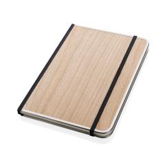 Vue Carnet A5 couverture imprimé bois Treeline de couleur marron| Krokrodeal