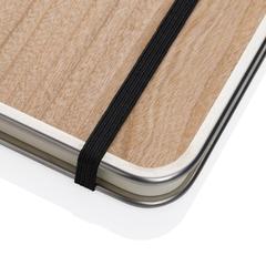 Vue Carnet A5 couverture imprimé bois Treeline de couleur marron| Krokrodeal