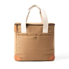 Vue Sac isotherme en rPET VINGA Sloane de couleur marron| Krokrodeal