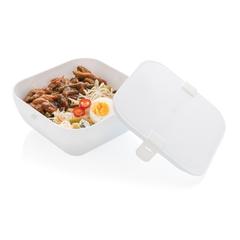 Vue Boîte à Lunch en PP carrée de couleur blanc| Krokrodeal