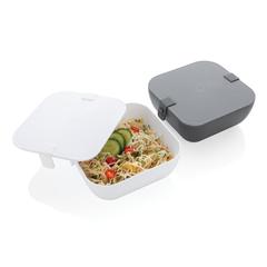 Vue Boîte à Lunch en PP carrée de couleur blanc| Krokrodeal