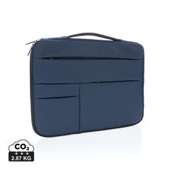 Vue Pochette pour ordinateur 15,6 pouces avec poignée de couleur bleu| Krokrodeal