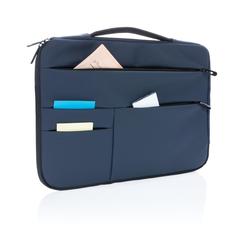 Vue Pochette pour ordinateur 15,6 pouces avec poignée de couleur bleu| Krokrodeal