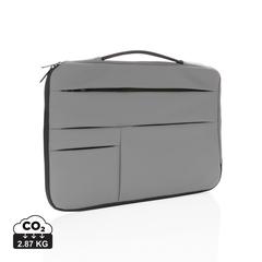 Vue Pochette pour ordinateur 15,6 pouces avec poignée de couleur gris| Krokrodeal