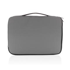 Vue Pochette pour ordinateur 15,6 pouces avec poignée de couleur gris| Krokrodeal