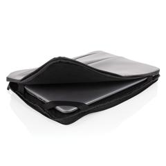 Vue Pochette pour ordinateur 15,6 pouces avec poignée de couleur gris| Krokrodeal