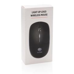 Vue Souris sans fil lumineuse de couleur noir| Krokrodeal