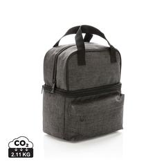 Vue Sac isotherme à 2 petits compartiments de couleur gris| Krokrodeal