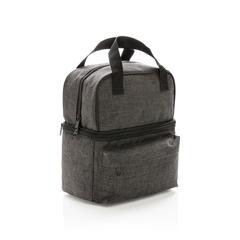 Vue Sac isotherme à 2 petits compartiments de couleur gris| Krokrodeal