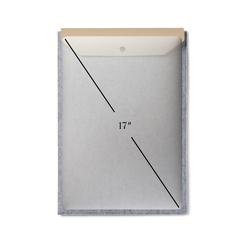 Vue VINGA Pochette pour ordinateur 17" en feutre GRS Albon de couleur gris| Krokrodeal