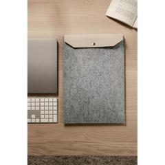 Vue VINGA Pochette pour ordinateur 17" en feutre GRS Albon de couleur gris| Krokrodeal
