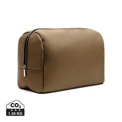 Vue VINGA Trousse de toilette en PU RCS Bermond de couleur marron| Krokrodeal