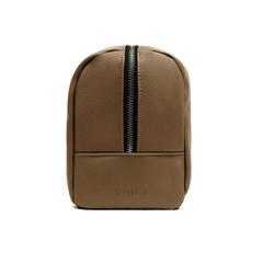 Vue VINGA Trousse de toilette en PU RCS Bermond de couleur marron| Krokrodeal