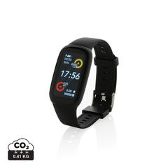 Vue Montre 1'47 avec fréquence cardiaque en TPU recyclé RCS de couleur noir| Krokrodeal