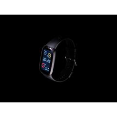 Vue Montre 1'47 avec fréquence cardiaque en TPU recyclé RCS de couleur noir| Krokrodeal
