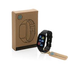 Vue Montre 1'47 avec fréquence cardiaque en TPU recyclé RCS de couleur noir| Krokrodeal