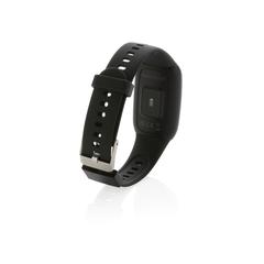 Vue Montre 1'47 avec fréquence cardiaque en TPU recyclé RCS de couleur noir| Krokrodeal