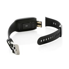 Vue Montre 1'47 avec fréquence cardiaque en TPU recyclé RCS de couleur noir| Krokrodeal