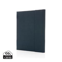 Vue Conférencier A4 avec fermeture magnétique Impact Aware™ de couleur bleu| Krokrodeal