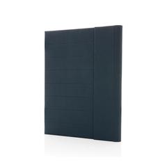 Vue Conférencier A4 avec fermeture magnétique Impact Aware™ de couleur bleu| Krokrodeal