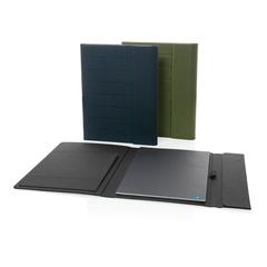 Vue Conférencier A4 avec fermeture magnétique Impact Aware™ de couleur bleu| Krokrodeal