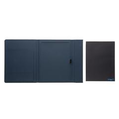 Vue Conférencier A4 avec fermeture magnétique Impact Aware™ de couleur bleu| Krokrodeal
