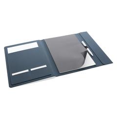 Vue Conférencier A4 avec fermeture magnétique Impact Aware™ de couleur bleu| Krokrodeal