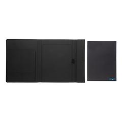 Vue Conférencier A4 avec fermeture magnétique Impact Aware™ de couleur noir| Krokrodeal