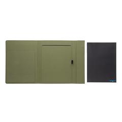 Vue Conférencier A4 avec fermeture magnétique Impact Aware™ de couleur vert| Krokrodeal
