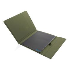 Vue Conférencier A4 avec fermeture magnétique Impact Aware™ de couleur vert| Krokrodeal