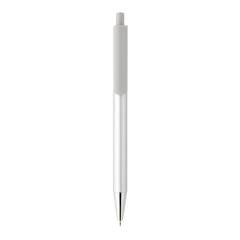 Vue Stylo en aluminium recyclé certifié RCS Amisk de couleur gris| Krokrodeal