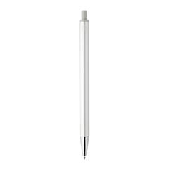 Vue Stylo en aluminium recyclé certifié RCS Amisk de couleur gris| Krokrodeal