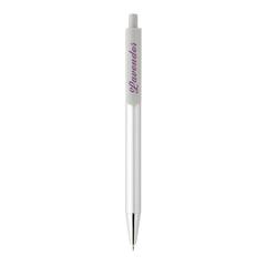 Vue Stylo en aluminium recyclé certifié RCS Amisk de couleur gris| Krokrodeal