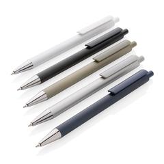 Vue Stylo en aluminium recyclé certifié RCS Amisk de couleur gris| Krokrodeal