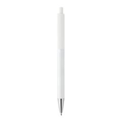 Vue Stylo en aluminium recyclé certifié RCS Amisk de couleur blanc| Krokrodeal